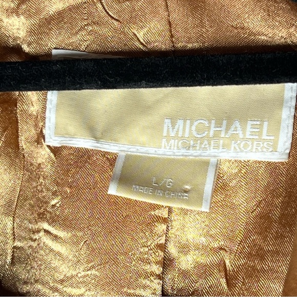 Michael Kors Size Large 100% LeatherTan Women’s Lined Studded Rate Jacket Belt - Picture 4 of 16